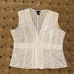 Moda International Eyelet Top